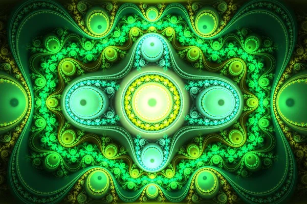 Abstract bright multicolored fractal computer generated image — Stock Photo, Image