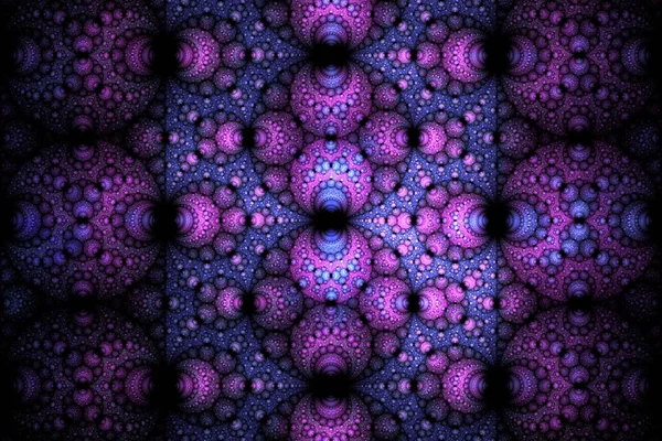 Abstracte fel veelkleurige sferische fractal computergegenereerde afbeelding — Stockfoto