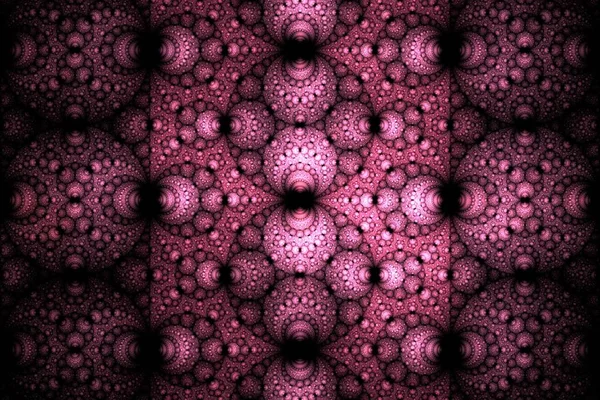 Abstrato multicolorido brilhante esférico fractal computador gerado imagem — Fotografia de Stock