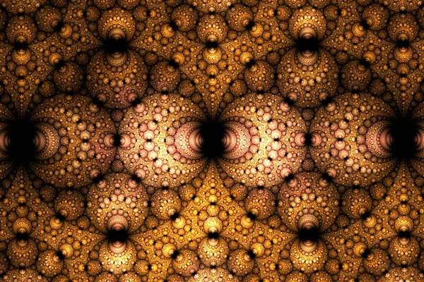 Abstracte fel veelkleurige sferische fractal computergegenereerde afbeelding — Stockfoto