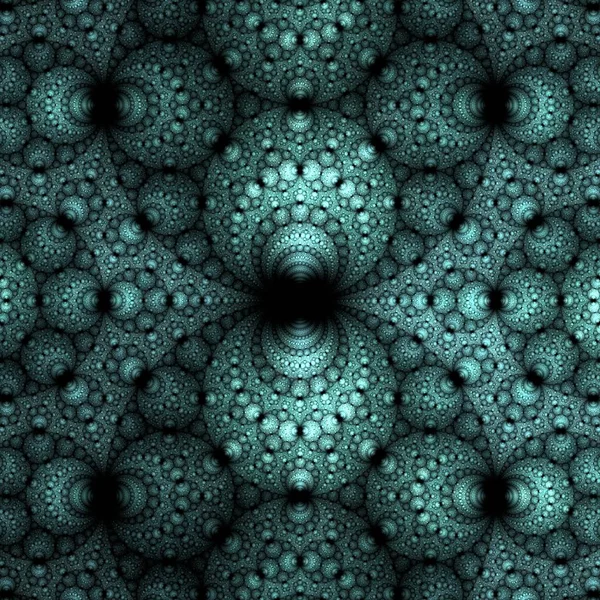 Abstract blauw sferische fractal computergegenereerde afbeelding — Stockfoto