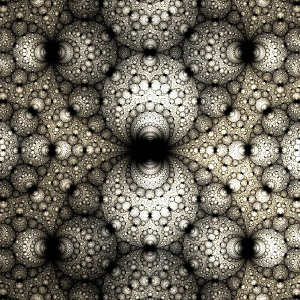 Abstract grijs sferische fractal computergegenereerde afbeelding — Stockfoto