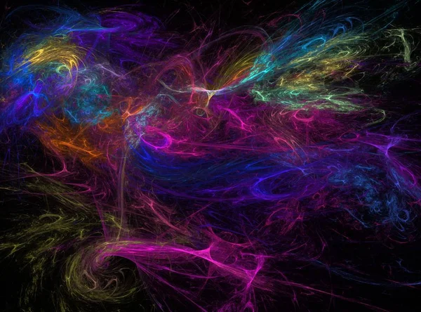 Abstrato multicolorido brilhante imagem gerada por computador fractal, fundo para etiquetas de texto Imagens De Bancos De Imagens Sem Royalties