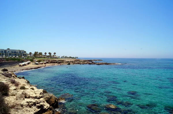 Côte de la mer Méditerranée Paphos Chypre — Photo