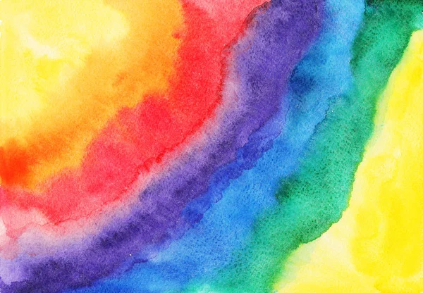 Rainbow aquarela fundo abstrato. Contexto para o projeto — Fotografia de Stock