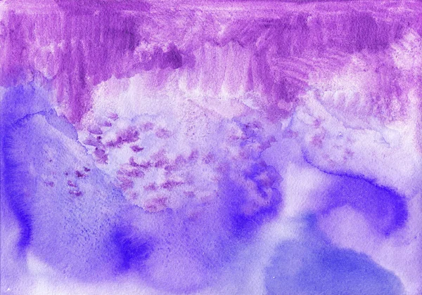 Paarse en blauwe aquarel abstracte achtergrond. Achtergrond voor ontwerp — Stockfoto