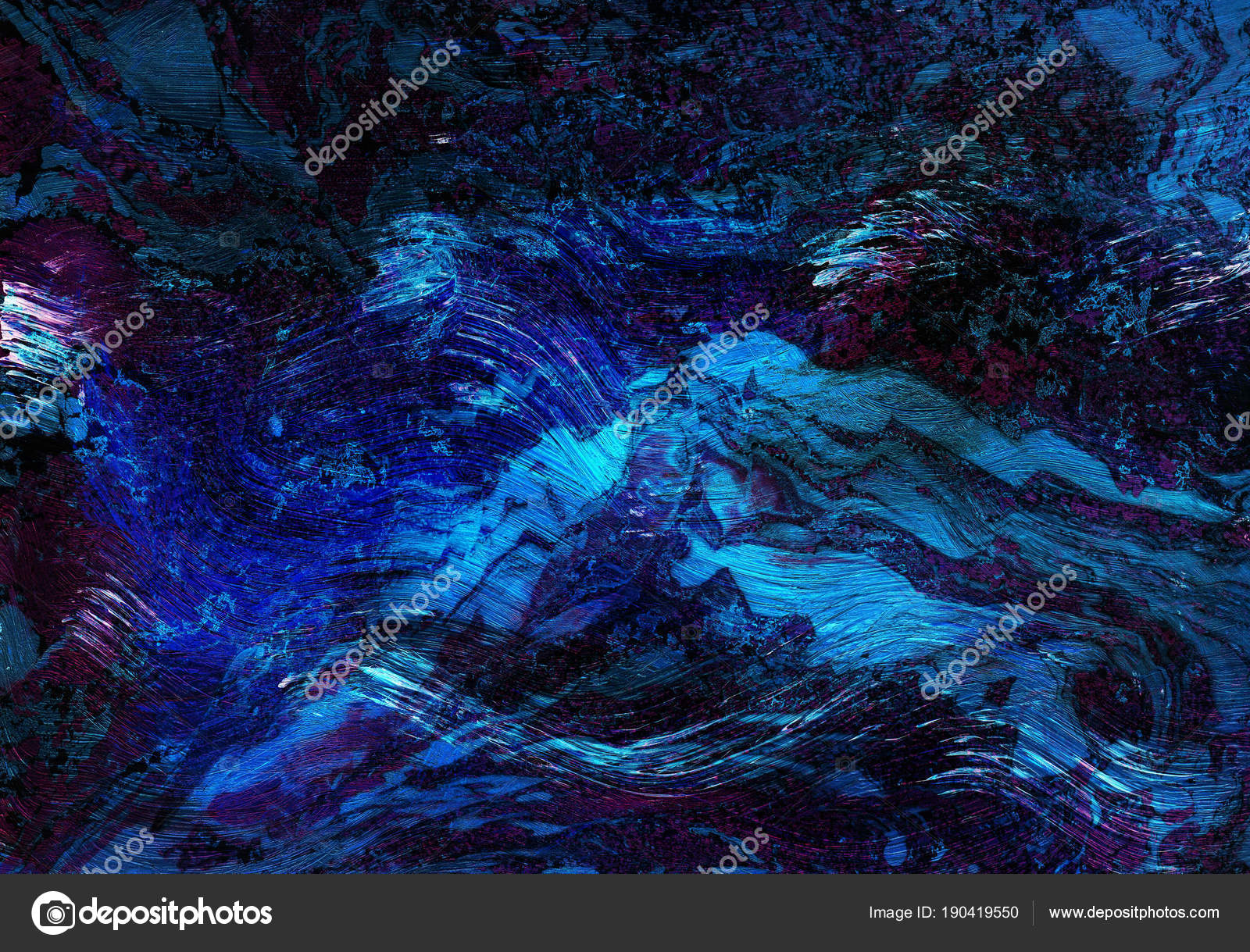 Abstract Blue Black Acrylic Texture Dark Acrylic Background Design