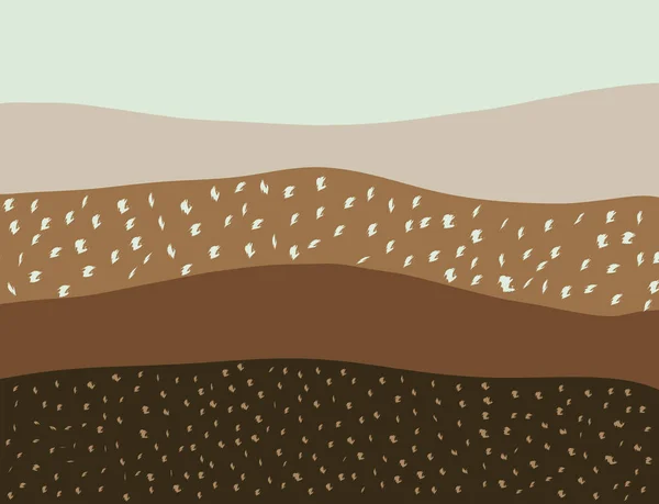 Modern Vektör Soyut Arkaplanı Kahverengi Bej Nane Arkaplan Soyut Tepeler — Stok Vektör