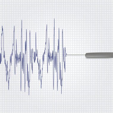 Yalan makinesi testi. Vektör çizim.