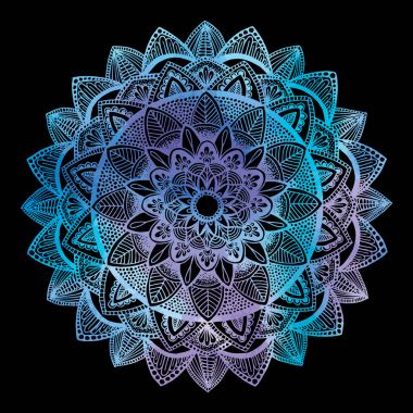 Gökkuşağı mandala. Süs çiçek daire, oryantal tasarımı