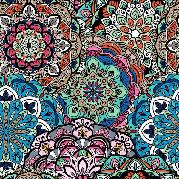 Sorunsuz yuvarlak süsleme desen baskı kumaş ya da kağıt almak için. Elle çizilmiş arka plan. Tasarımınız için öğeleri.