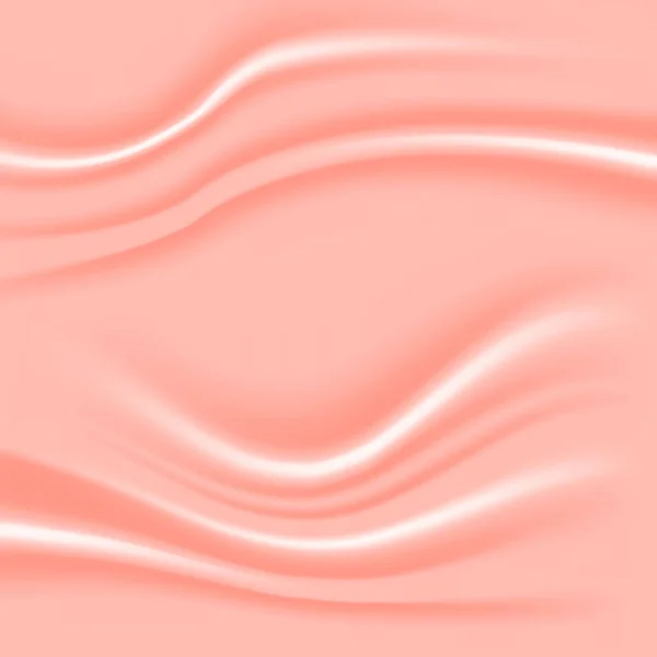 Textura rosa seda. Paño de lujo u onda líquida o pliegues ondulados. Material de terciopelo satinado. Fondo abstracto. Ilustración vectorial — Vector de stock