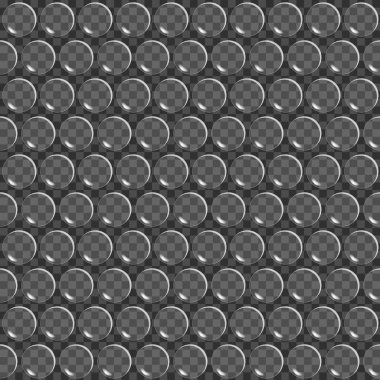 Background Air-bubble wrap film. Seamless pattern. Vector illustration clipart