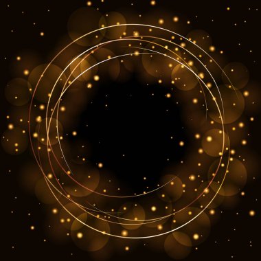 Festival arka plan. Noel ve yeni yıl Bayramı bokeh arka plan. Altın glitter stardust arka plan. Vektör çizim.