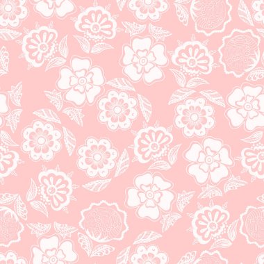 Kusursuz çiçek deseni. Vektör illüstrasyonu