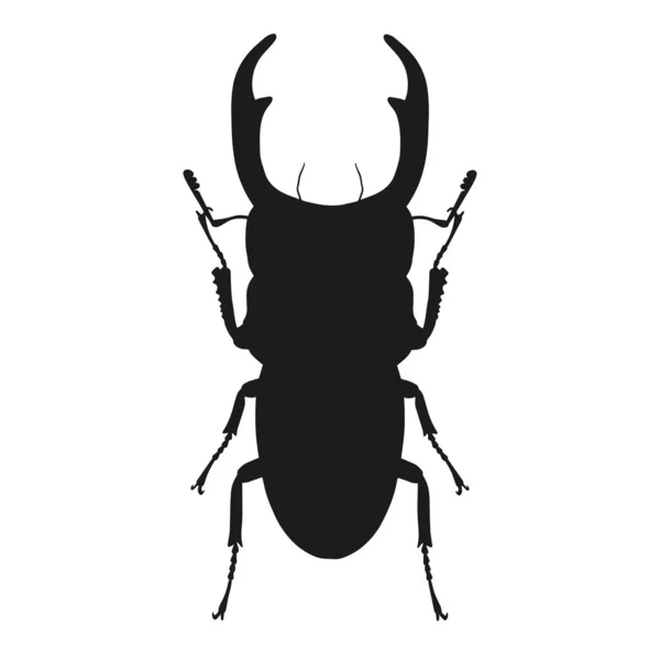 Silhouette de bug isolé sur fond blanc — Image vectorielle