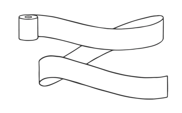 Розв'язаний рулон туалетного паперу з місцем для тексту — стоковий вектор