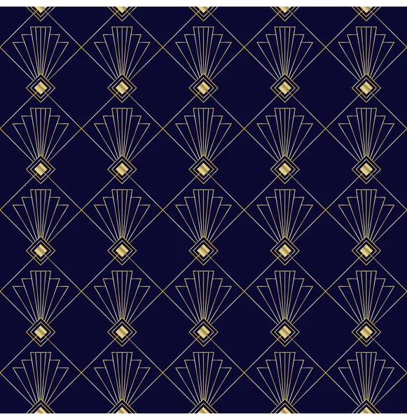 黄金のシームレスな幾何学的プレミアムパターン 包装紙 背景用ベクトルイラスト — ストックベクタ