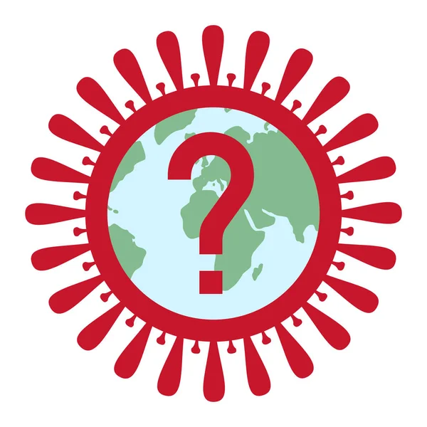 Das Konzept Des Globalen Dilemmas Aufgrund Des Coronavirus Planet Erde — Stockvektor