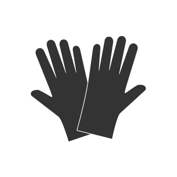 Een Paar Rubberen Handschoenen Geïsoleerd Een Witte Achtergrond Vectorillustratie — Stockvector