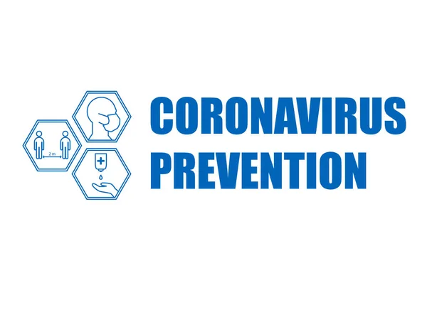 Prévention Coronavirus Utilisation Masque Médical Désinfection Des Mains Maintien Une — Image vectorielle