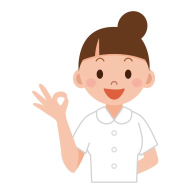 Kadın hemşire ok gösterilen