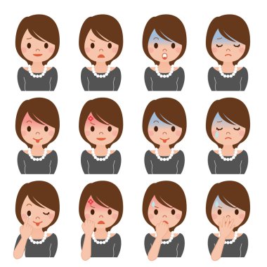 İfade birden fazla kadın giyinmiş