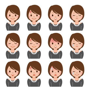 İfade birden fazla kadın giyinmiş