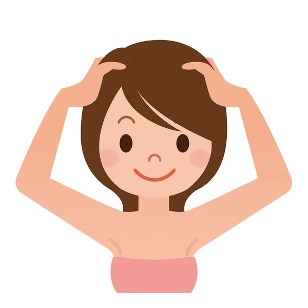 Women have a head massage — Stock Vector