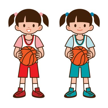 Kız basketbol oynamak için