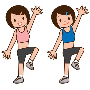 Aerobik yapmak için kız