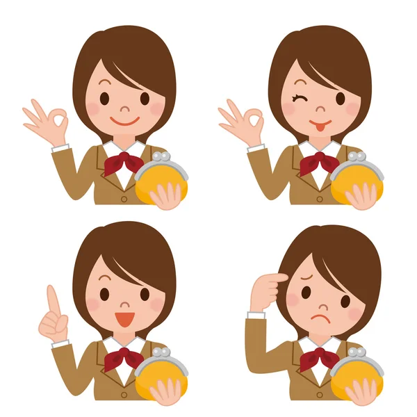 Woman with a purse — Stock Vector