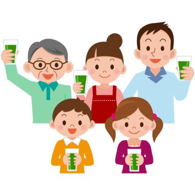 Sebze suyu içme aile