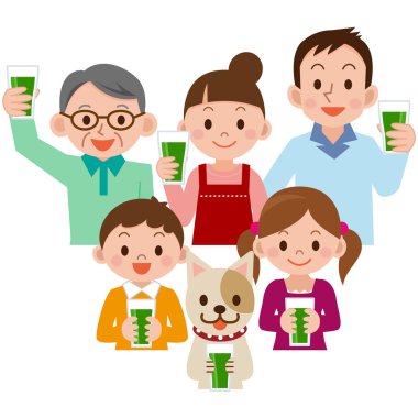 Sebze suyu içme aile