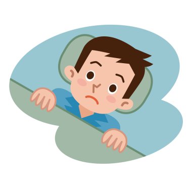 Men not sleep in insomnia clipart