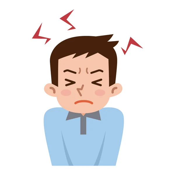 Men get frustrated with stress — Stock Vector