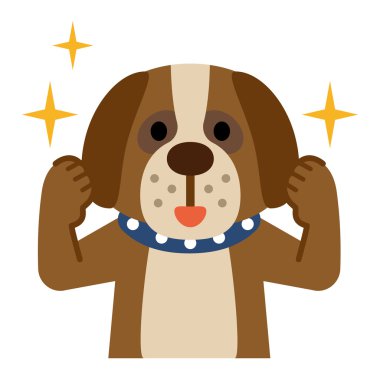 Bağırma içerir enerjik köpek