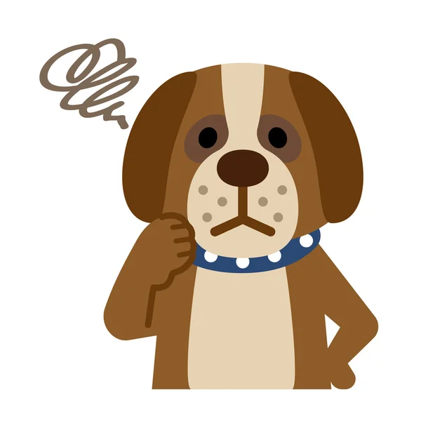 困った表情の犬 — ストックベクタ