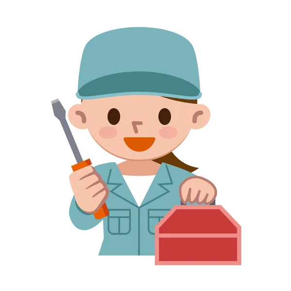Female workers with tools — Stock Vector