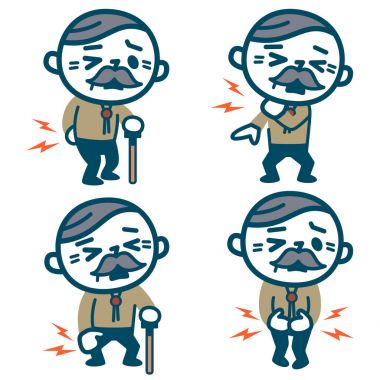 Kıdemli erkek ile kötü fiziksel durumu ayarla