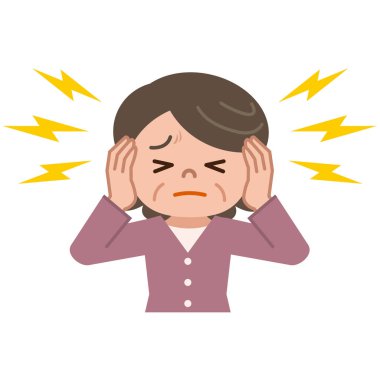 Üst düzey kadın Tinnitus acı
