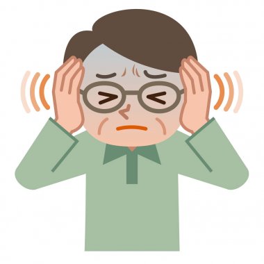 Kıdemli tinnitus acı erkek