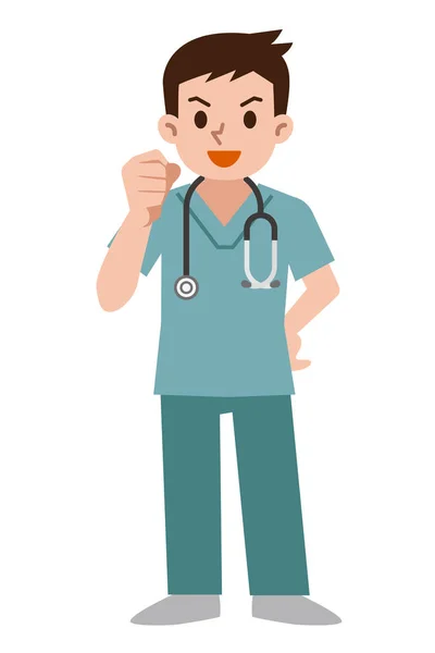 Médecin portant un gommage — Image vectorielle