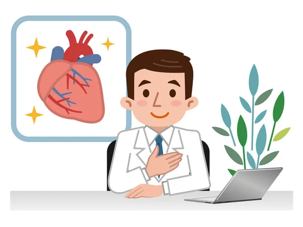 Arts die het hart uit te leggen — Stockvector