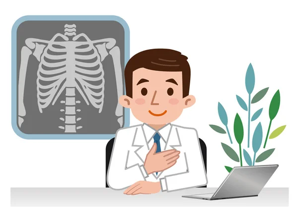 Lekarz tłumacząc kości — Wektor stockowy