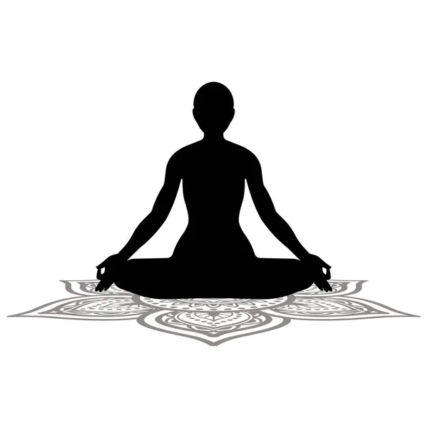 Serenidade e prática de ioga, meditação —  Vetores de Stock