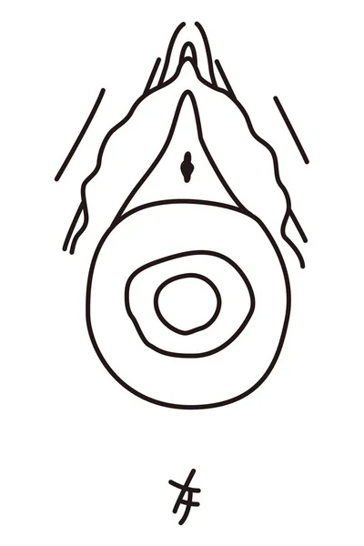 Illustration de la vulve d'une femme — Image vectorielle