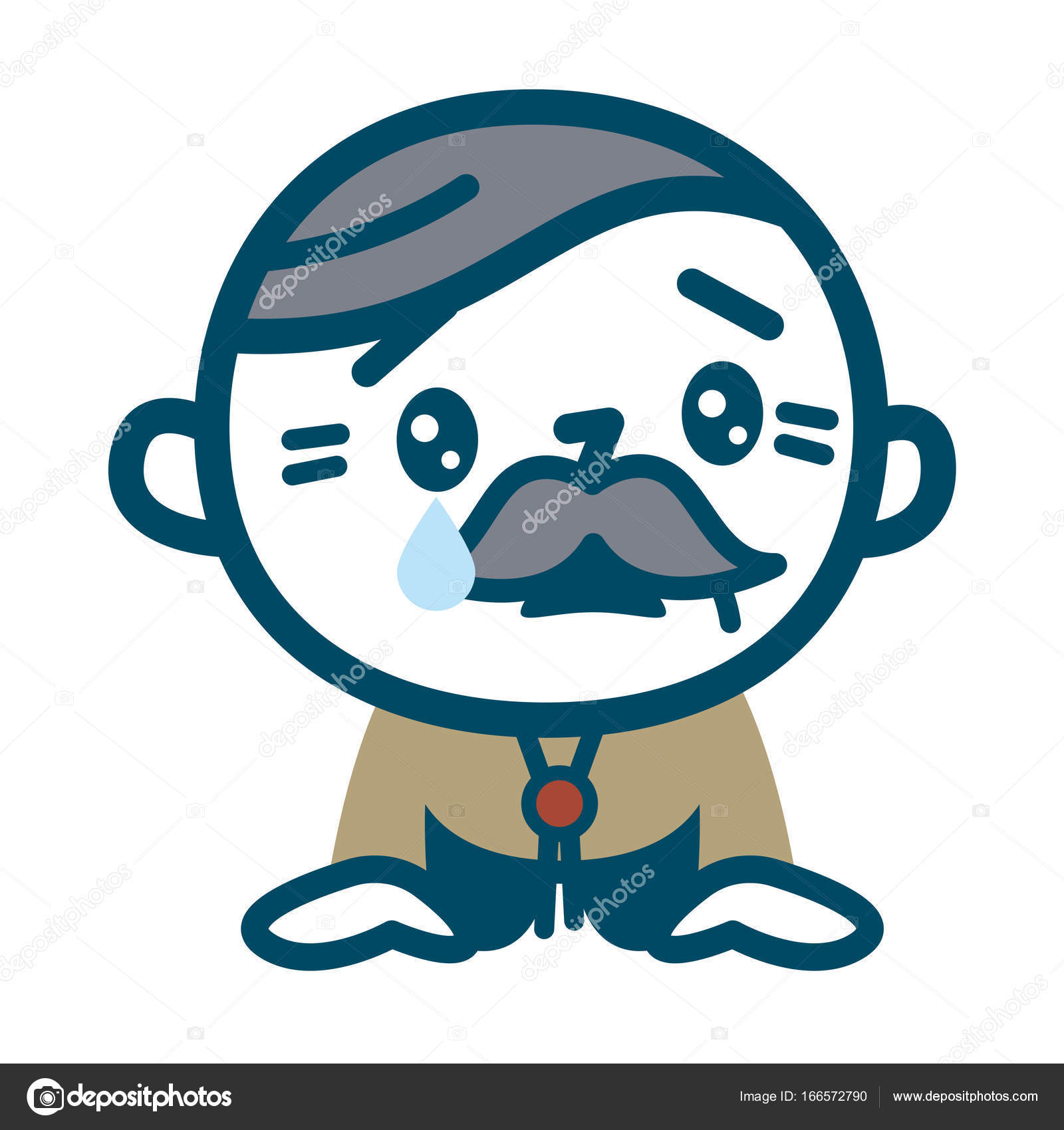 Senior men shedding tears ⬇ Vector Image by © ankomando Vector Stock