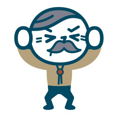 Üst düzey erkek onun kulak kapatır