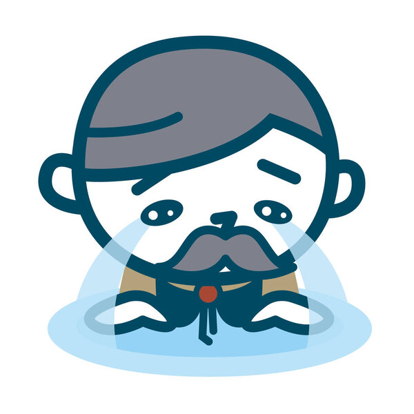 Senior men shedding tears